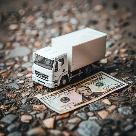 Miniatur LKW mit einer 50 Dollar Note